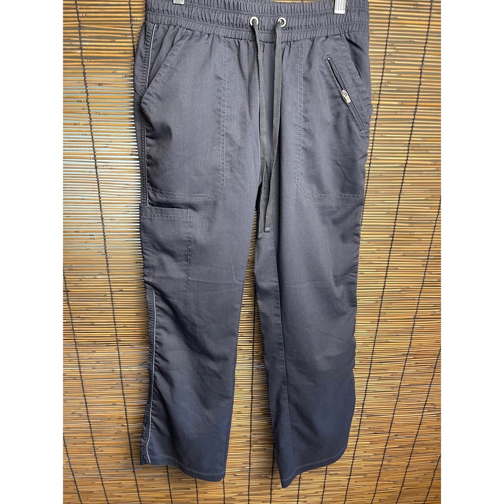 Healing Hands Purple Label Scrub Pants Womens Charcoal Gray Cargo Drawstring